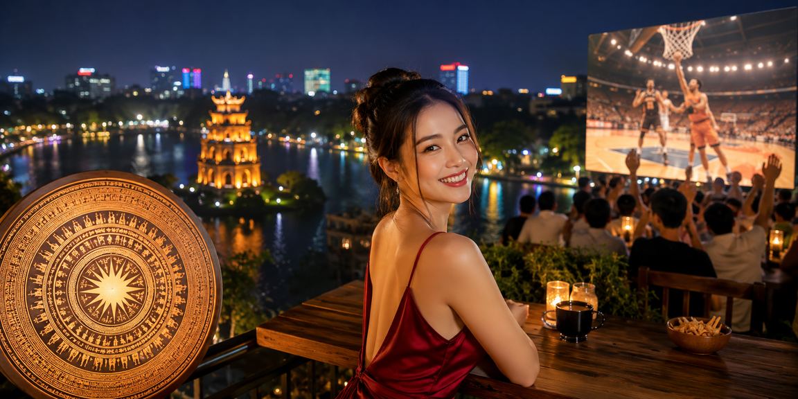 Người hâm mộ xem cá cược bóng rổ tại Hà Nội bên ly cà phê