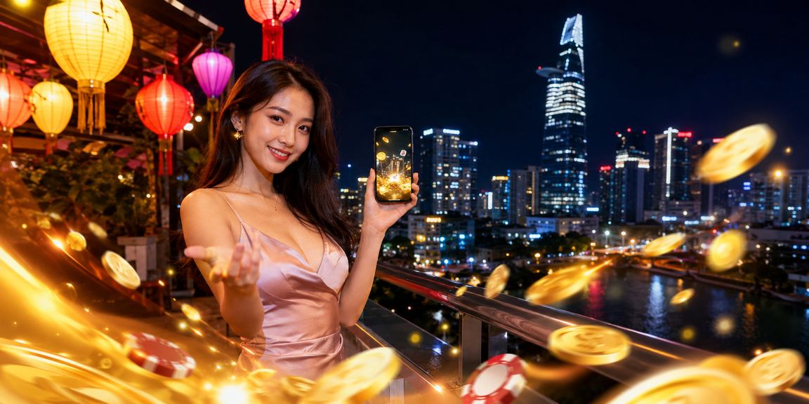 Người chơi card game dưới ánh đèn lồng tại TP. Hồ Chí Minh